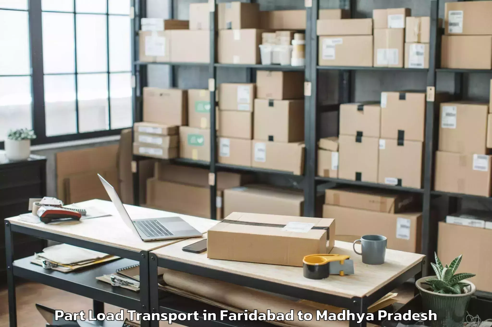 Book Faridabad to Gwalior Part Load Transport